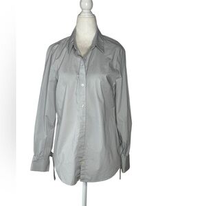 Banana Republic Factory Gray Long Sleeve Button Down Shirt size 10